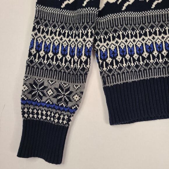 ASPEN Fair Isle Sweater Men Small Reindeer Snowflake Christmas Holiday Skiing - Picture 5 of 13